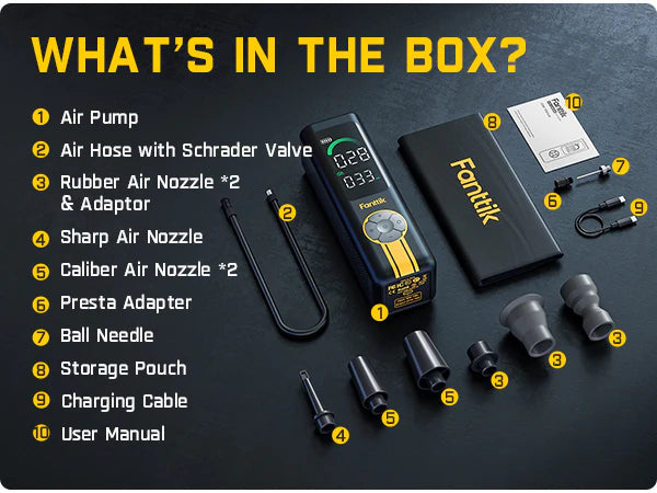 Fanttik X10 Cross 3-in-1 Air Inflator - Black