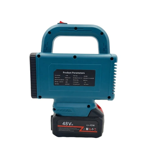 Compact 150W Portable Power Station with 68V Detachable Lithium Battery, Dual AC Outlets, 3 USB-A Ports