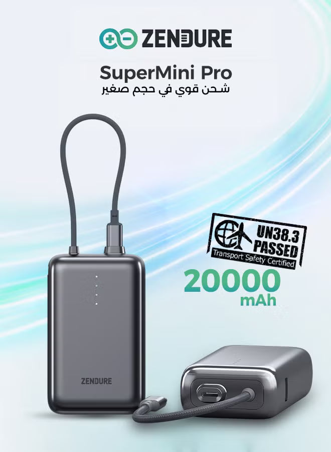 Zendure SuperMini Pro- 20,000 mAh Pockets Power Bank 30W