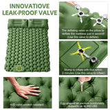 Double Inflatable Camping Air Mattress with Built-In Foot Pump & Dual Pillows – 200 × 120 cm