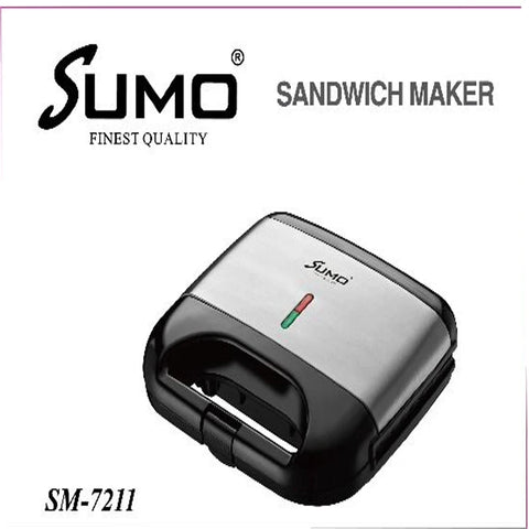 Sumo, Sandwich Maker 750W 2 Slice with Non-Stick Plates and Indicator Light – SM-7211