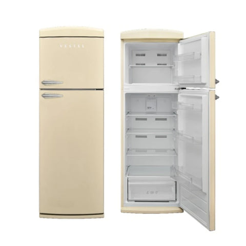Vestel Refrigerator 460L / 16.2 CFT Double Door Retro Beige