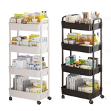 Khamsan K1395 4-Tier Utility Cart With Handle, Multi-Functional Storage Trolley