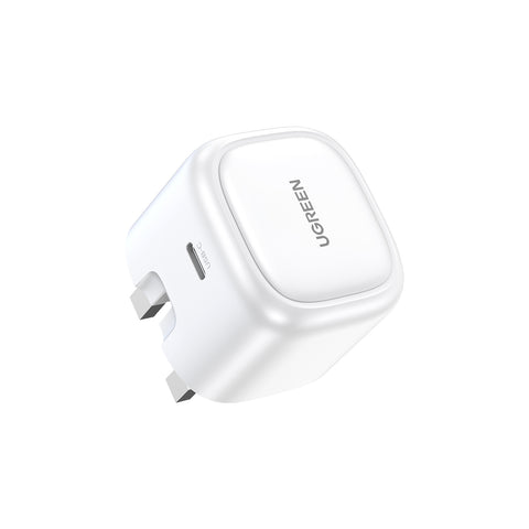UGREEN Nexode 30W USB-C PD GaN Fast Charger UK -folding foot (White) CD305