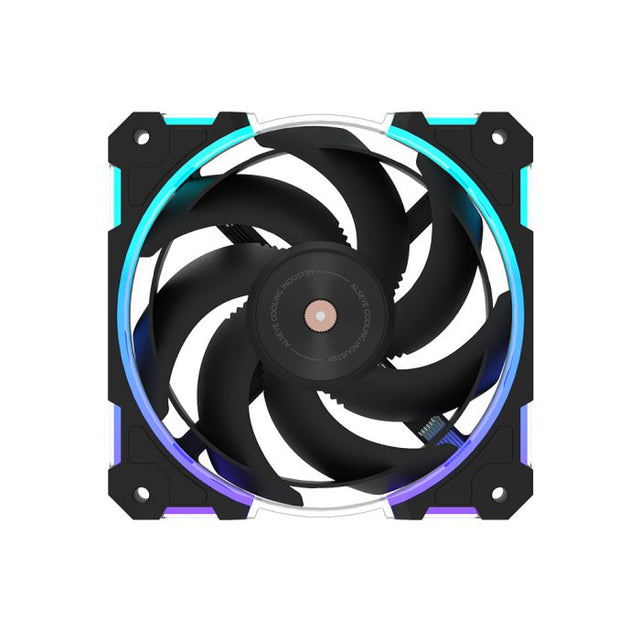 Alseye W12 Plus High Air Pressure Case Fan, Black, with ARGB Sync
