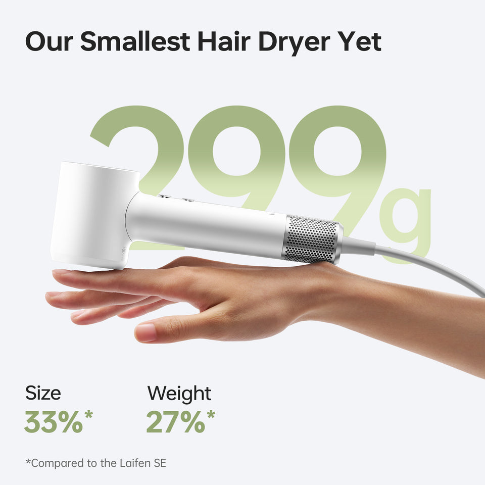 Laifen Mini Compact High-Speed Hair Dryer 1100W - 19m/s - 110,000 RPM