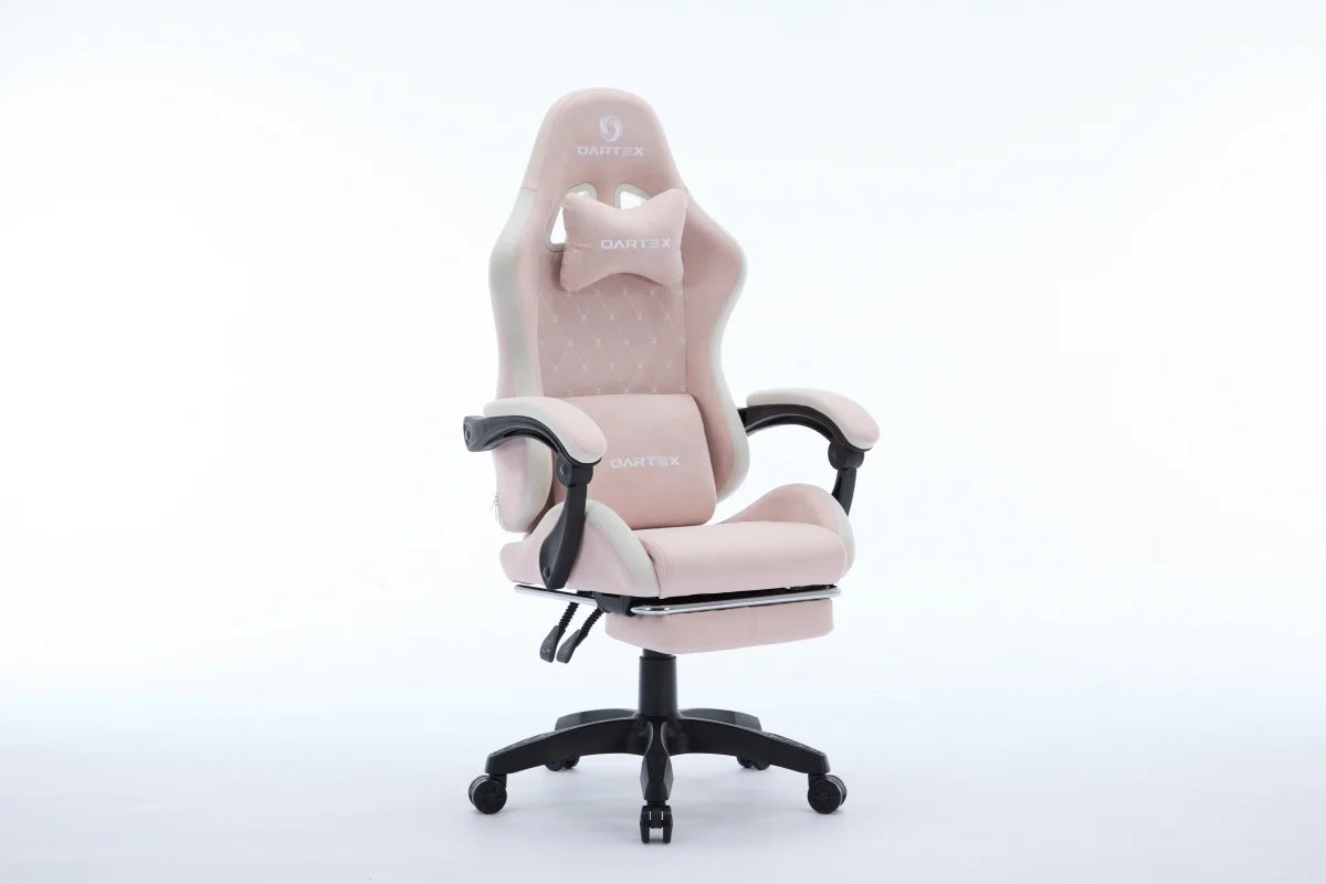 Oartex LD035 Fiber Gaming Chair - Pink & White