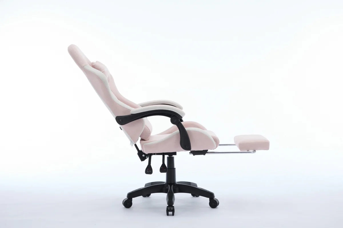 Oartex LD035 Fiber Gaming Chair - Pink & White