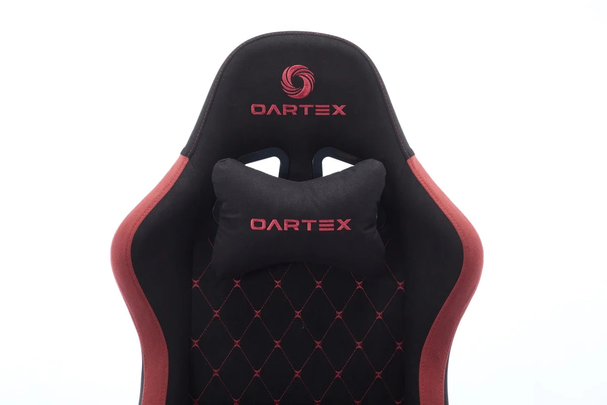 كرسي الألعاب من الألياف Oartex LD035 - أسود وأحمر