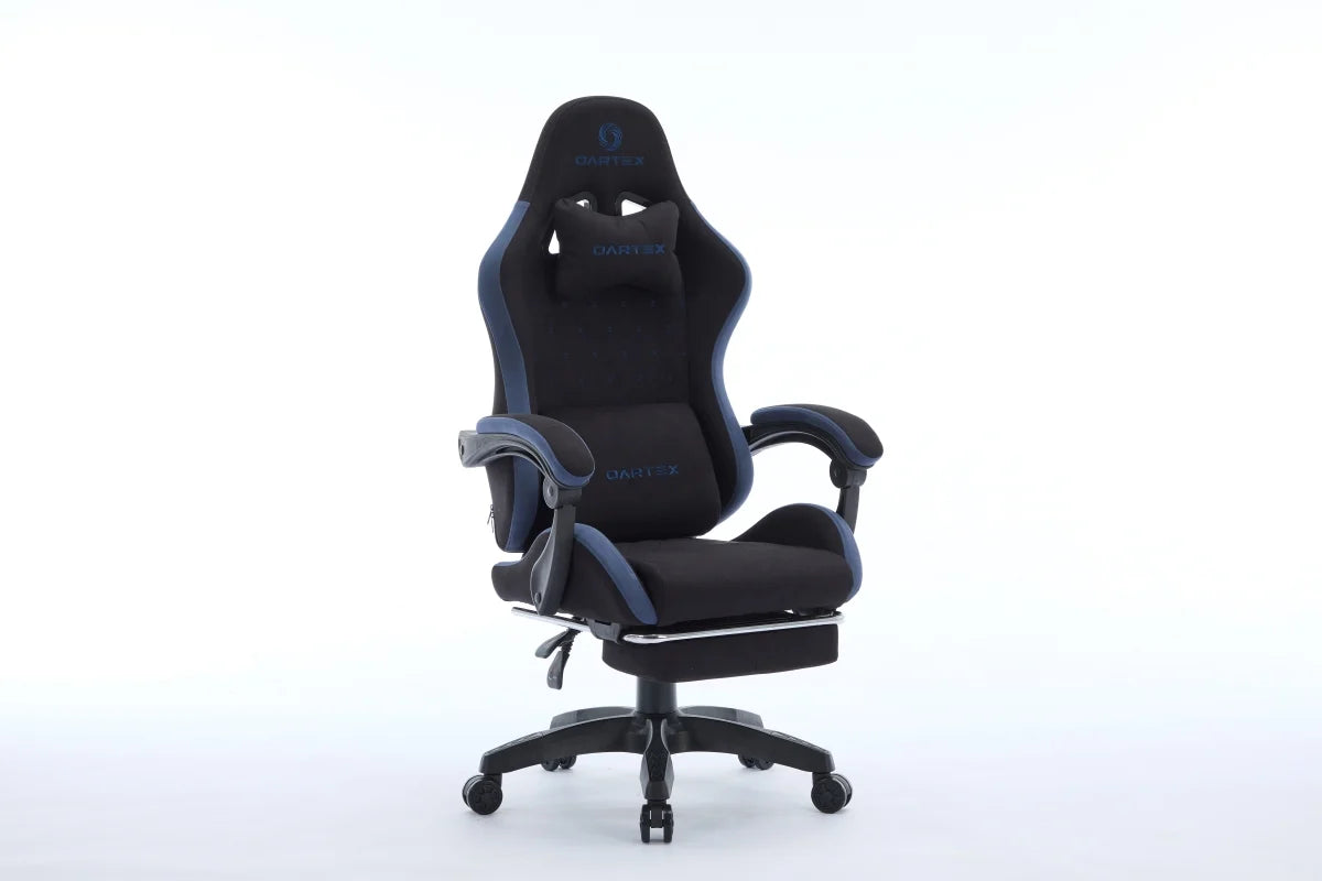 Oartex Model LD035 Fiber Gaming Chair - Black & Blue (Installation not included)