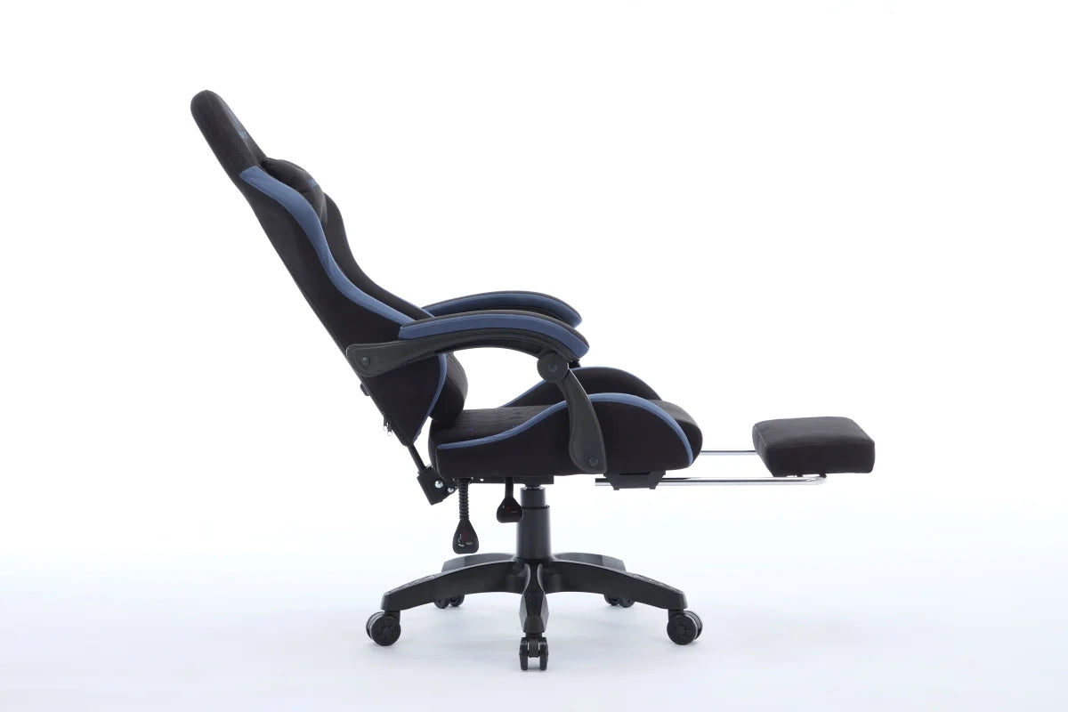 Oartex Model LD035 Fiber Gaming Chair - Black & Blue (Installation not included)