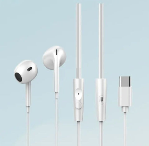 Havit  E336C, Wired Type-C earphone (White)