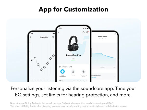 أنكر ساوندكور سبيس وان برو، سماعة رأس فليكسي كيرف فوق الأذن