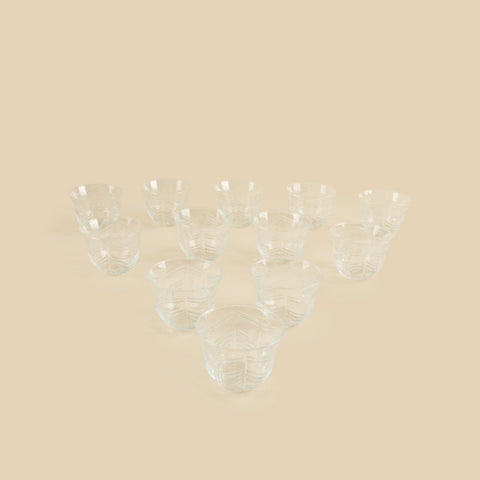 Clear Glass Coffee Cup Set - 6pcs