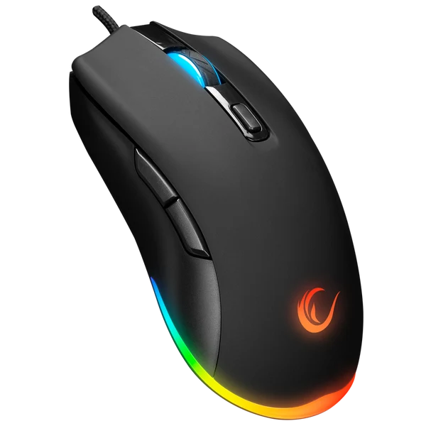Rampage FORTUNA KM-RX7 Keyboard and Mouse Combo - US Layout USB 6400 DPI - Black