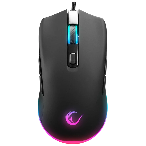 Rampage FORTUNA KM-RX7 Keyboard and Mouse Combo - US Layout USB 6400 DPI - Black