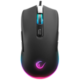 Rampage FORTUNA KM-RX7 Keyboard and Mouse Combo - US Layout USB 6400 DPI - Black