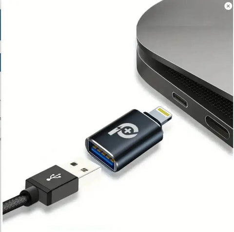 Poweroplus OTG USB-A To Lightning- Black