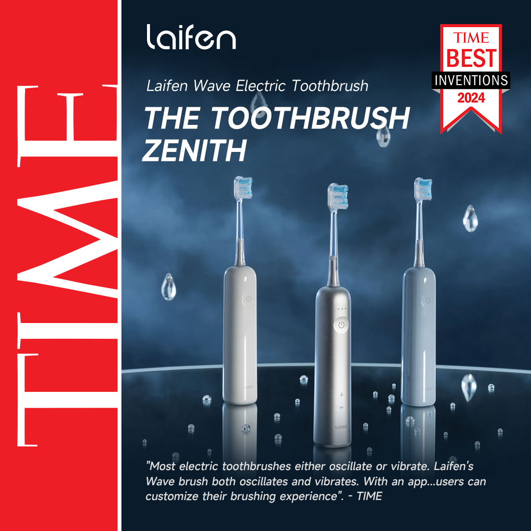 Wave Tooth Brush with high-frequency vibrations of up to 66,000 times per minute with an ultra-wide 60° oscillating motion. IOS and Android Support