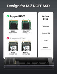UGREEN USB-C to M.2 NGFF 5G Enclosure A TO C Cable 50cm