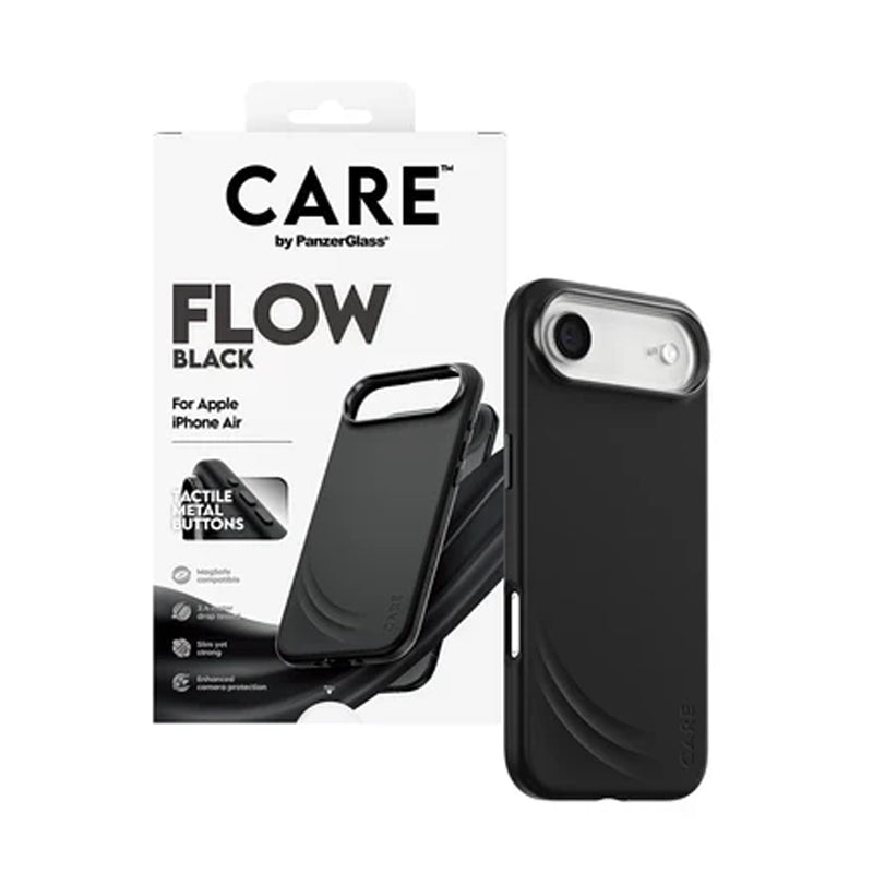 Care by PanzerGlass Feature FLOW Black Case w. MagSafe iPhone 17, 17 Air, 17 Pro, 17 Pro Max