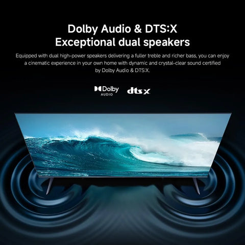 تلفزيون شاومي ايه برو 55 بوصة 2026 | تلفزيون جوجل | شاشة QLED بدقة 4K | صوت دولبي، DTS-X، وDTS Virtual:X