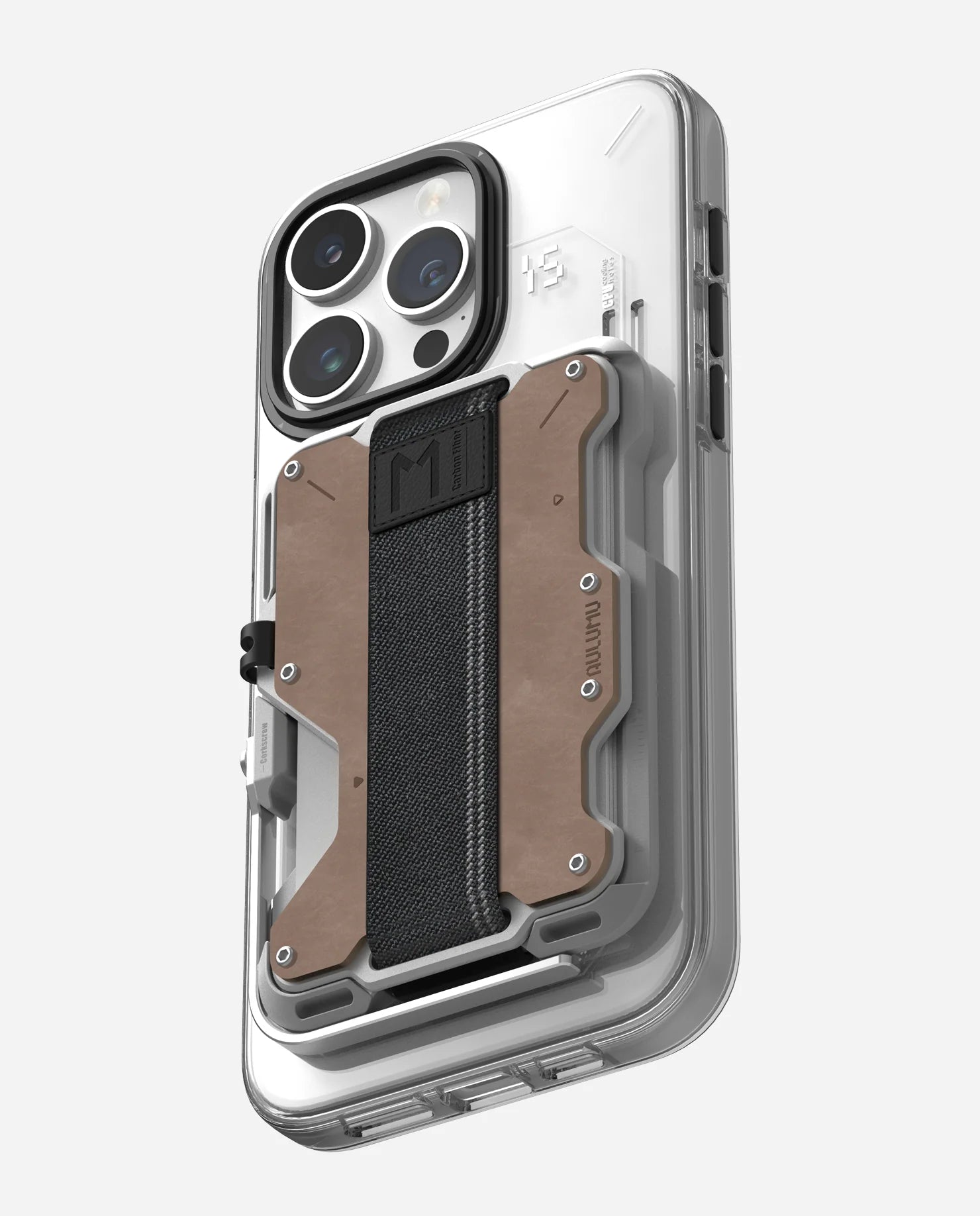 AULUMU G03 Multi-Tool Magnetic Metal Wallet Leather Cover - Genuine Leather