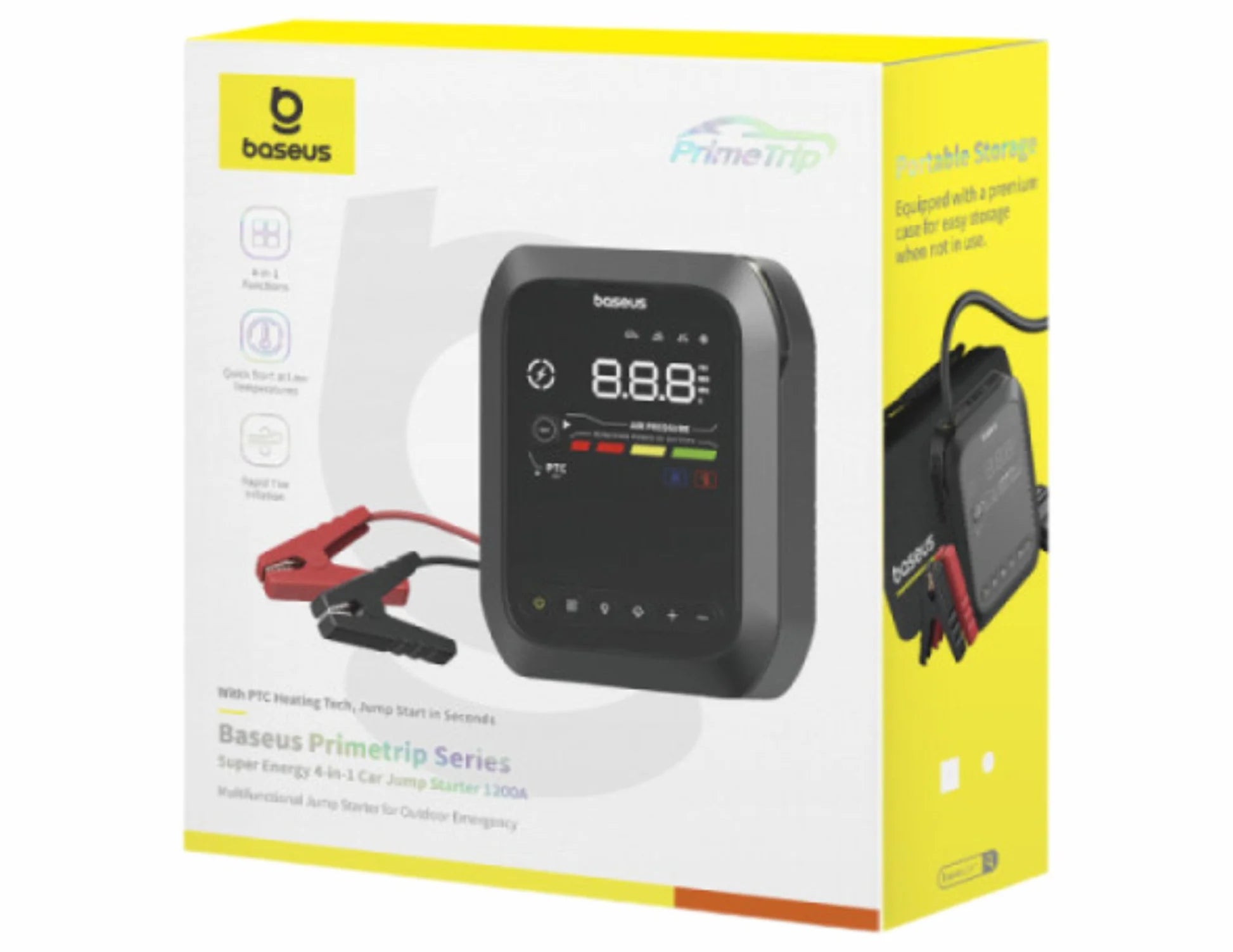 Baseus Prime trip Series Super Energy 4-in-1 Car Jump Starter 1200A - Cluster Black
