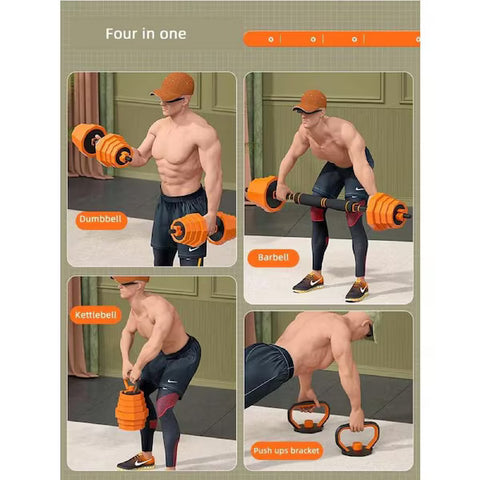 Be3ah Adjustable Dumbbell Fitness Equipment - 20 kg - 4 in 1