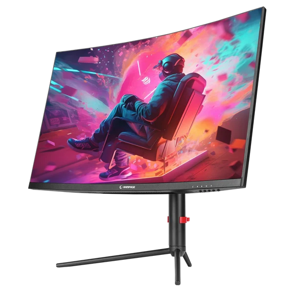Rampage PRIME PR27R165QC 27-Inch Curved Gaming Monitor 165Hz 1ms QHD 2K VA FreeSync - Black