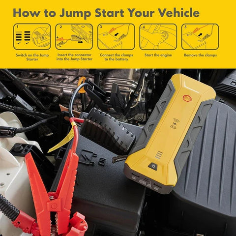 Jump Starter with Wireless Charger and 16000mAh Portable Power Bank