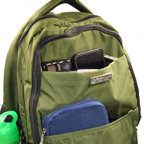 Polo Backpack Club Superior Soft Waterproof - 19 Inch - Black / Green