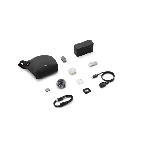 طقم ميكروفون لاسلكي DJI Mic Mini 2S – مرسل واحد مع مستقبل للهاتف الذكي