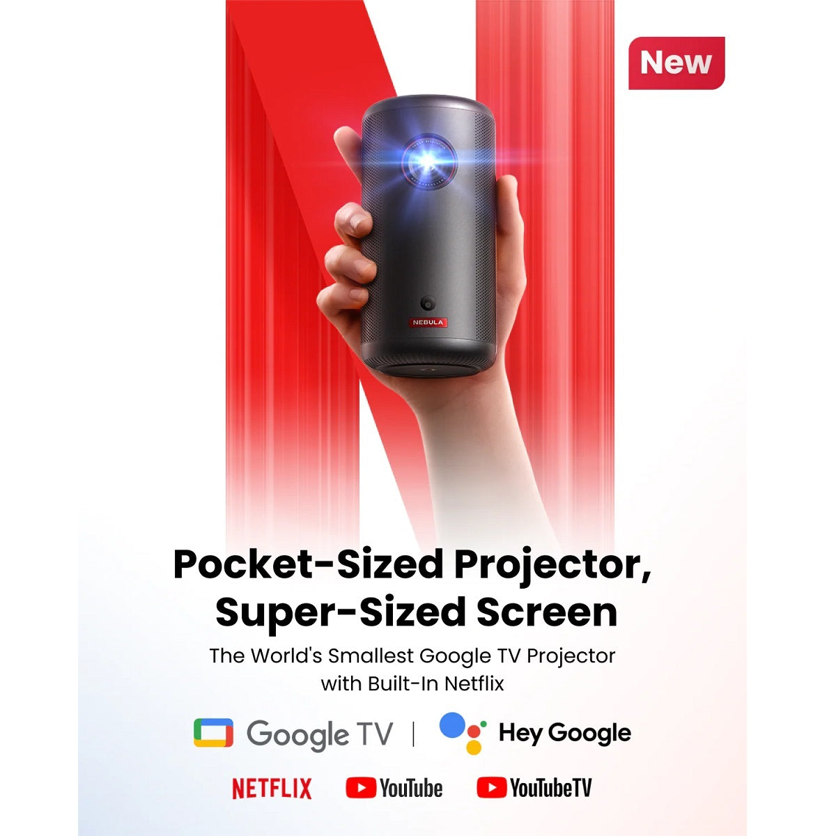 Anker Nebula Capsule 3 FHD Portable Projector – Black