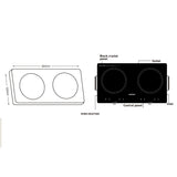 Daewoo Double Infrared Cooker 2800W - Black