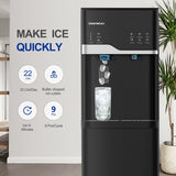 Daewoo Water Dispenser with Bullet Ice Maker 540W, Black - DWD7629