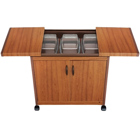 English Buffet Food Warmer Trolley (3dish-Slide)