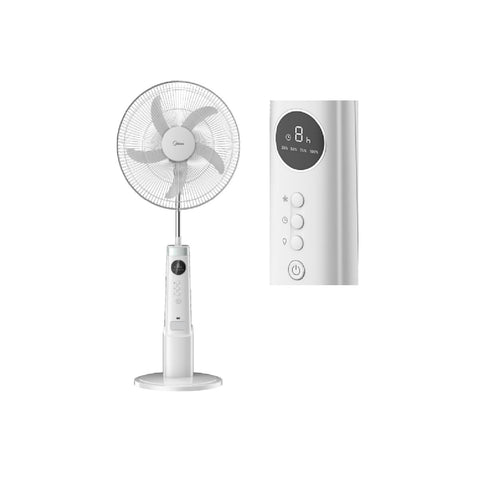 Midea 18-Inch Rechargeable Stand Fan - White (FS45-23MRD)