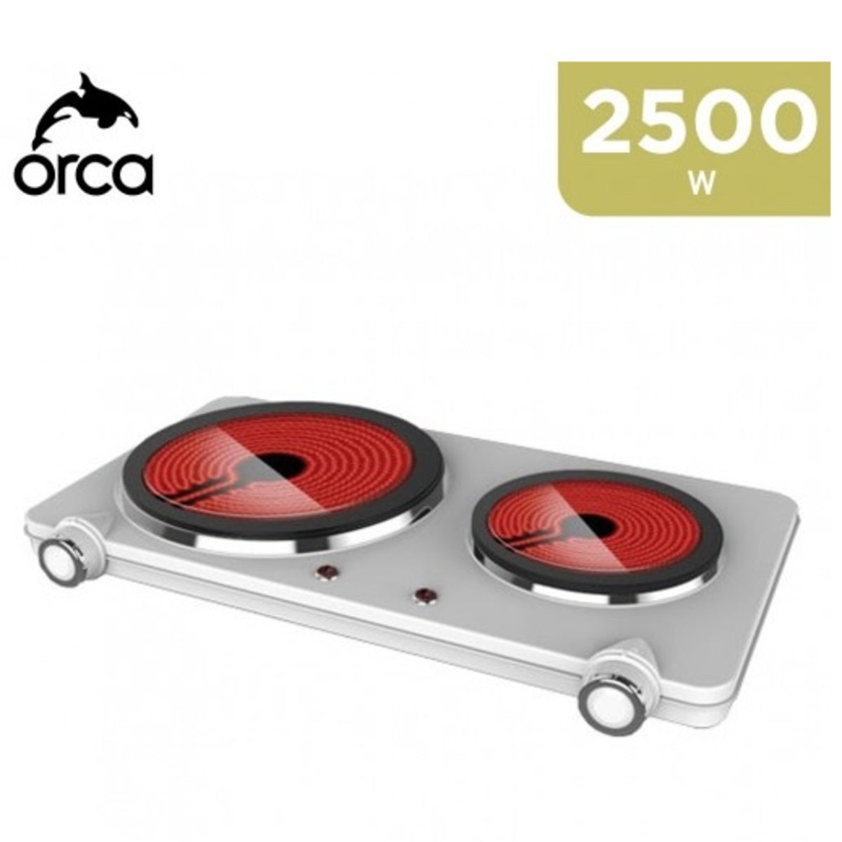 Orca Double Hot Plate 2500 Watts Ceramic - HP202-T10