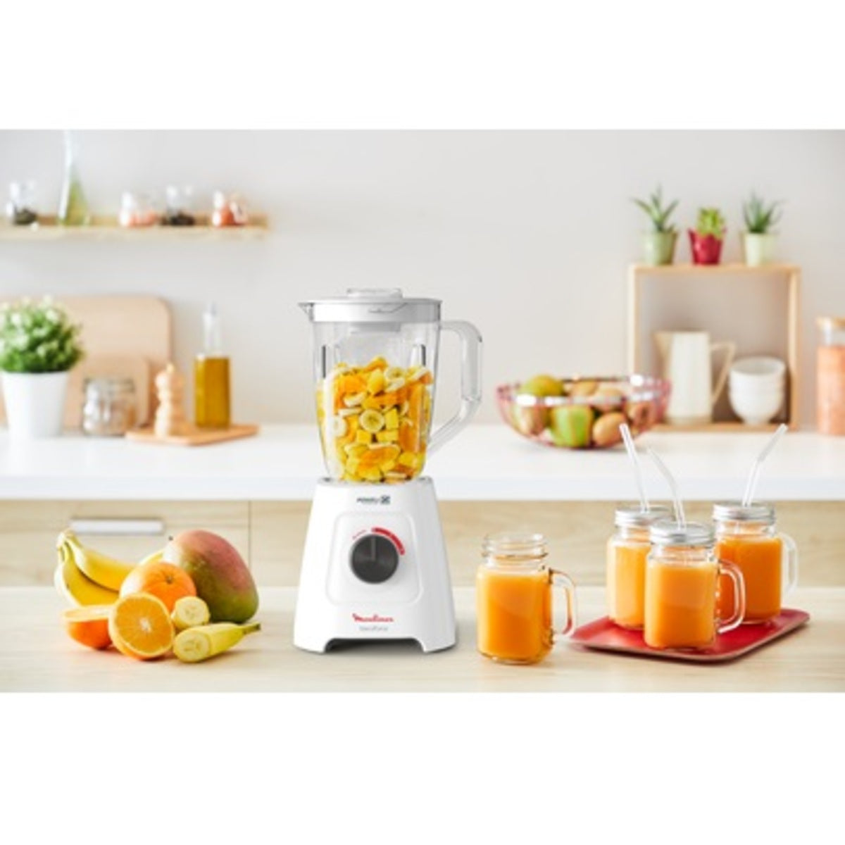 مولينكس، خلاط بليند فورس 600 واط 2 لتر مع مفرمة كبيرة جدًا – LM42X127