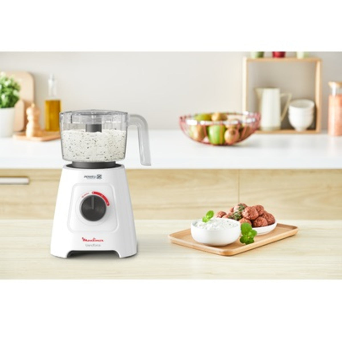 مولينكس، خلاط بليند فورس 600 واط 2 لتر مع مفرمة كبيرة جدًا – LM42X127