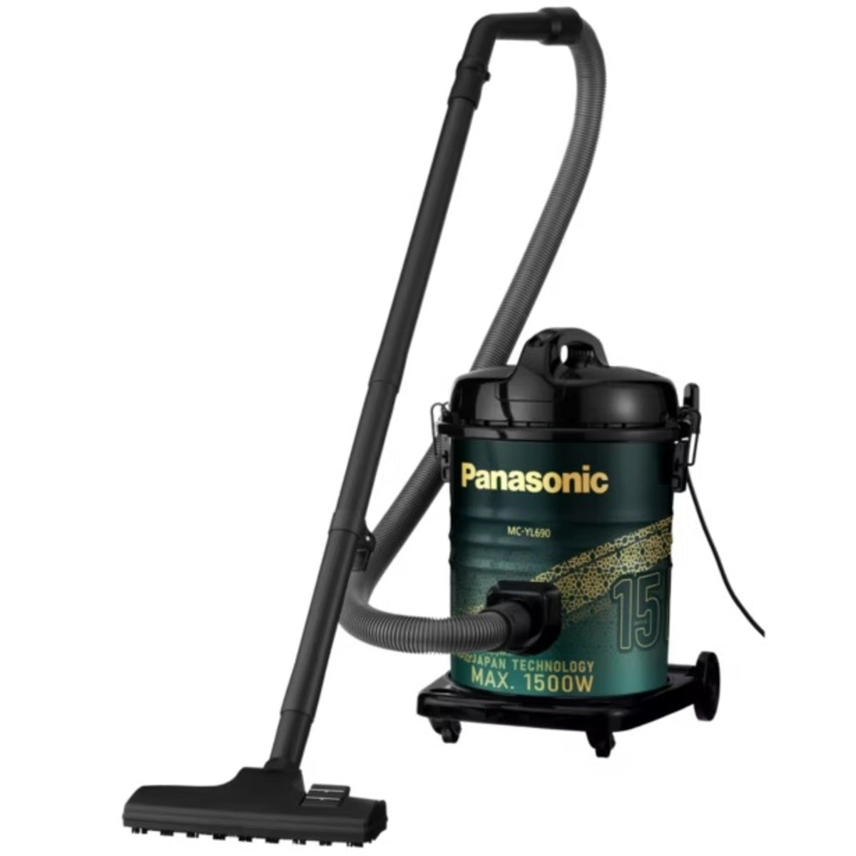 Panasonic Drum Vacuum Cleaner 1500 Watts, 15 Liters - MC-YL690G747