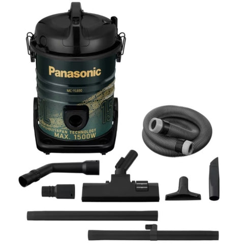 Panasonic Drum Vacuum Cleaner 1500 Watts, 15 Liters - MC-YL690G747