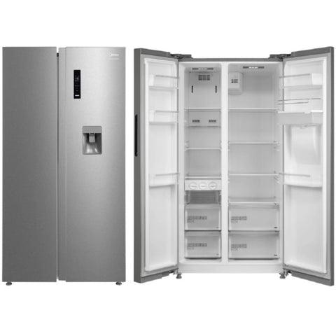 ميديا ثلاجة سايد باي سايد ٧٣٥ لتر، ٢٥.٩ قدم³ - ستانلس ستيل