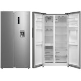 ميديا ثلاجة سايد باي سايد ٧٣٥ لتر، ٢٥.٩ قدم³ - ستانلس ستيل