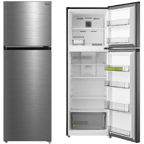 Midea Top Mount Freezer Refrigerator 385 Liters 13.6 CFT - Silver