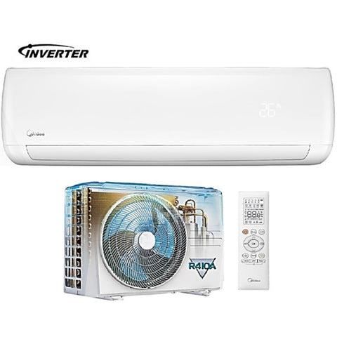 Midea, Wi-Fi Split Air Conditioner Inverter, 3 Ton, 33,000 BTU, Hot/Cold, R410A, Inverter Compressor