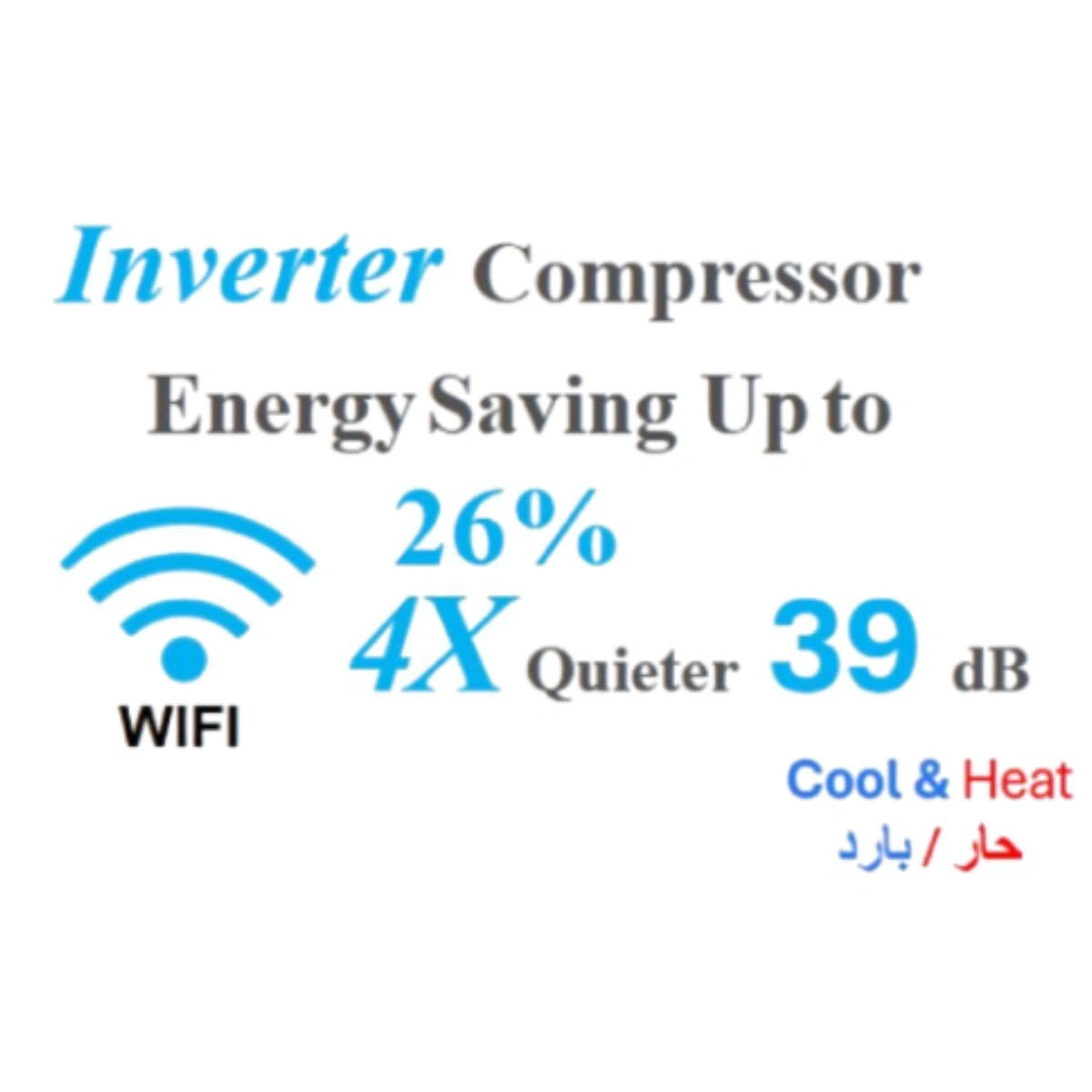 مايديا مكيف هواء شباك ​​بقدرة 18000 وحدة حرارية، بتقنية العاكس - MWTWGHG-18CR