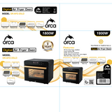 Orca Digital Air Fryer Oven 36L 1800W with Rotisserie & Digital Display – Black
