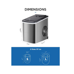 Orca Ice Maker 12KG Capacity - Stainless Steel
